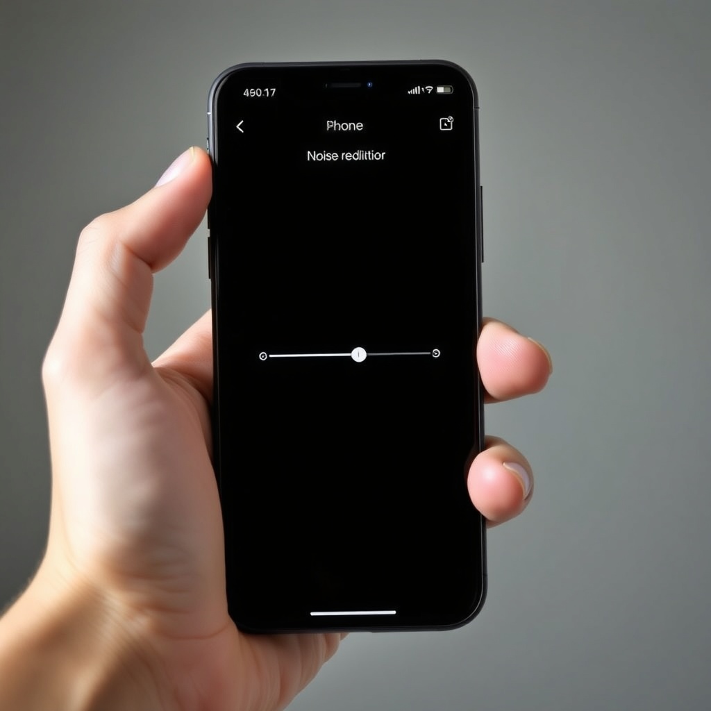 <clean photorealistic photo of a smartphone showing the HearWell Regeneration app interfac