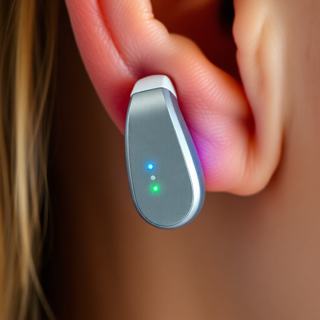 <clean photorealistic photo/illustration showing a close-up of a HearWell Regeneration hea