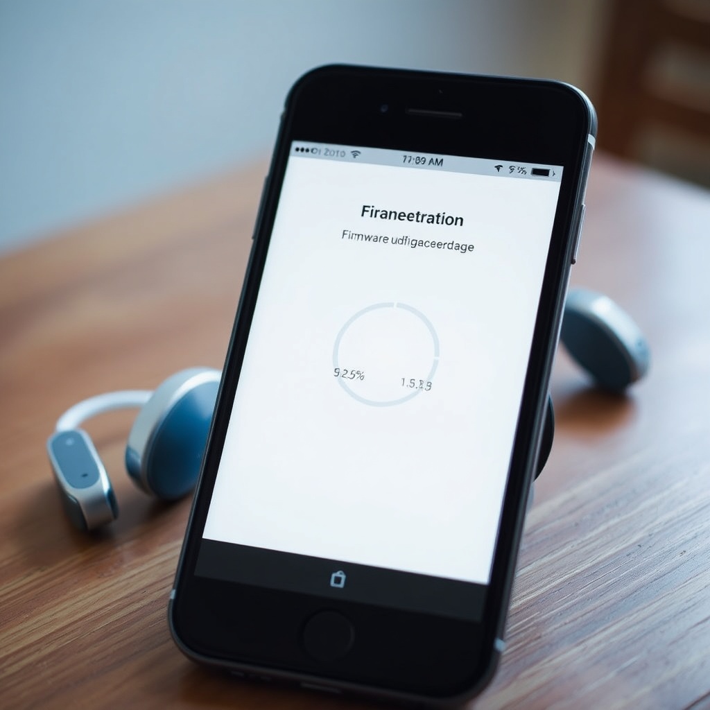 A clean photorealistic photo of a smartphone screen showing the HearWell Regeneration app’